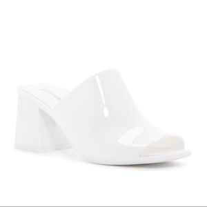 Jeffrey Campbell White Jelly Mules